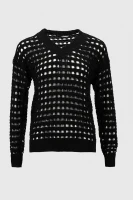 Пуловер однотонний жіночий Femme 1016 One Size Чорний (2000989871149D)  Фото №5