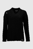 Пуловер однотонний жіночий Femme 2026 One Size Чорний (2000990221483W)  Фото №4