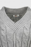 Пуловер однотонний жіночий Femme 2026 One Size Сірий (2000990221490W)  Фото №7