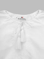 Сорочка з вишивкою для дівчинки Мережка Фіалка 104 см Білий (2000990558657A)(SC)  Фото №6