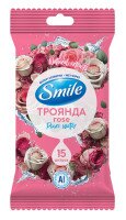 Салфетка влажная SMILE 42224912 Daily Роза 15 шт. (4820048482219A)