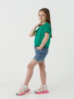 Шорты джинсовые для девочки MOYABERLA 0099 122 см Синий (2000990540263S)  Фото №4