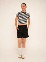 Купить Шорты однотонные женские LAWA WBC02406 XS Черный Артикул: 2000990674746 Миниатюра фотографии № 3