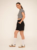 Купить Шорты однотонные женские LAWA WBC02406 XS Черный Артикул: 2000990674746 Миниатюра фотографии № 4