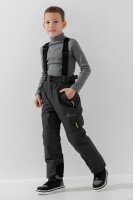 Штани на шлейках для хлопчика EN-109 134 см Сірий  Фото №0