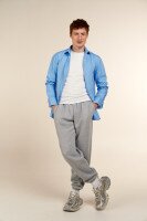 Рубашка классическая однотонная мужская LAWA CTM MBC02304 3XL Голубой  Фото №3