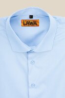 Рубашка классическая однотонная мужская LAWA CTM MBC02304 3XL Голубой  Фото №10
