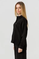 Рубашка однотонная для девочки LocoLoco 9078 158 см Черный (2000990486769S)(SC)  Фото №4