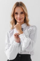 Рубашка однотонная для девочки Vio Faloni 3308 146 см Белый (2000990495013D)(SC)  Фото №2