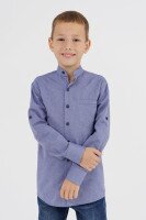 Сорочка однотонна для хлопчика Redpolo 1719 116 см Джинсовий (2000990387868D)(SC)