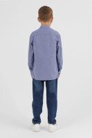 Сорочка однотонна для хлопчика Redpolo 1719 116 см Джинсовий (2000990387868D)(SC)  Фото №2