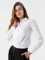 Рубашка однотонная женская 694 baza 3XL Белый (2000990485670D)  Фото №2