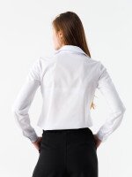 Рубашка однотонная женская 694 baza XS Белый (2000990485618D)  Фото №4
