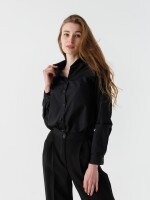 Сорочка однотонна жіноча 694 baza XS Чорний (2000990485687D)  Фото №2