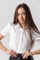 Сорочка-топ однотонна жіноча YL304071 XS Білий (2000990332837S)  Фото №0