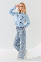Сорочка з принтом для дівчинки TONY BOY 6199 146 см Блакитний (2000990498960S)(SC)  Фото №3