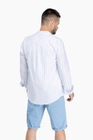 Рубашка с узором мужская FIGO 18407 S Бело-голубой (2000989736646S)  Фото №4
