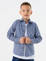Сорочка з візерунком для хлопчика Deniz 4504 116 см Синій (2000990438621D)(SC)