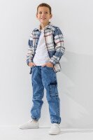 Сорочка з візерунком для хлопчика Moda arpol DN6100 116 см Синій  Фото №0