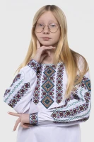 Сорочка з вишивкою для дівчинки ОЛЕКСАНДРА №6 140 см Зелений (2000902483411D)(SC)  Фото №2