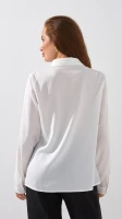 Рубашка однотонная женская On me D2777 2XL Молочный  Фото №4