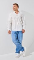 Рубашка вышиванка мужская 27-52 S Белый  Фото №0