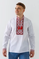 Рубашка вышиванка мужская Француз XL Бело-красный