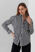 Купить Рубашка с узором женская LAWA WTC02360 XS Бело-черный Артикул: 2000990999375 Миниатюра фотографии № 3