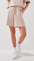 Купить Шорты трикотажные однотонные женские LAWA WBC02406 XS Светло-бежевый Артикул: 2000999216480 Миниатюра фотографии № 2