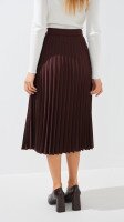 Купить Юбка однотонная женская GENUA G011229-0014 S Коричневый Артикул: 2000999478819 Миниатюра фотографии № 4