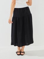Купить Юбка однотонная женская GENUA G011229-0023 XS Черный Артикул: 2000999483158 Миниатюра фотографии № 4