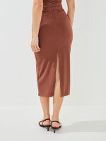 Купить Юбка однотонная женская GENUA G011229-0025K XS Коричневый Артикул: 2000999590672 Миниатюра фотографии № 4