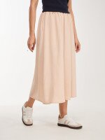 Купить Юбка однотонная женская GENUA G011229-0028 S Бежевый Артикул: 2000999483059 Миниатюра фотографии № 1