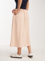 Купить Юбка однотонная женская GENUA G011229-0028 S Бежевый Артикул: 2000999483059 Миниатюра фотографии № 4