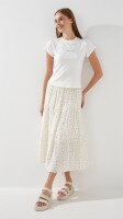 Юбка с узором женская 6379 One Size Молочный  Фото №1