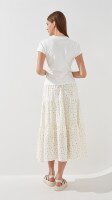 Юбка с узором женская 6379 One Size Молочный  Фото №2