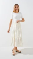 Купить Юбка кэжуал с узором женская GENUA 6379 One Size Молочный Артикул: 2000991051522 Миниатюра фотографии № 3
