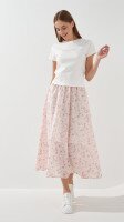 Юбка с узором женская 6398 One Size Пудровый