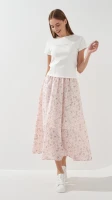 Юбка с узором женская 6398 One Size Пудровый