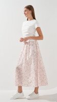 Юбка с узором женская 6398 One Size Пудровый  Фото №1
