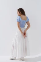 Спідниця однотонна жіноча 3301 One Size Білий  Фото №2