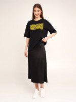 Юбка однотонная женская LAWA WTC02359 L Черный  Фото №1
