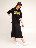 Юбка однотонная женская LAWA WTC02359 L Черный  Фото №0