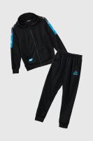 Спортивний костюм (кофта+штани) для хлопчика XHZ-0596 134 см Чорно-блакитний (2000990733153D)  Фото №7