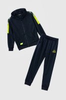 Спортивный костюм (кофта+штаны) для мальчика XHZ-0596 146 см Темно-синий с салатовым (2000990733177D)  Фото №6