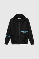 Спортивний костюм (кофта+штани) для хлопчика XHZ-0599 146 см Чорно-блакитний (2000990732996D)  Фото №6
