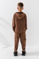 Спортивний костюм кофта+штани для хлопчика Waxmen 1114 140 см Кавовий (2000990751669W)  Фото №4