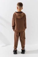 Спортивний костюм кофта+штани для хлопчика Waxmen 1114 116 см Кавовий (2000990751621W)  Фото №4