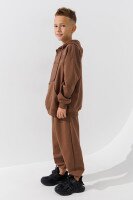 Спортивний костюм кофта+штани для хлопчика Waxmen 1114 140 см Кавовий (2000990751669W)  Фото №3