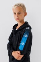 Спортивний костюм (кофта+штани) для хлопчика XHZ-0596 134 см Чорно-блакитний (2000990733153D)  Фото №0